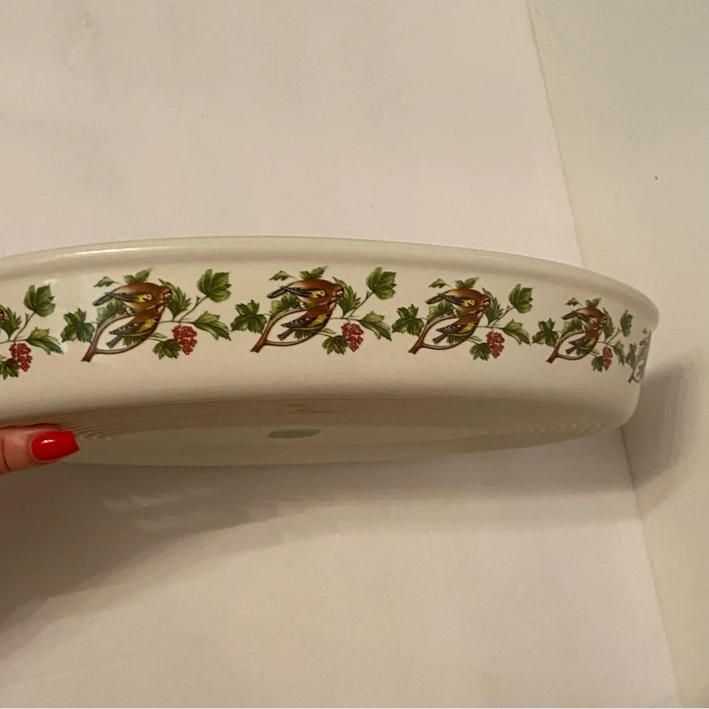 PORTMEIRION CASSEROLE SERVEWARE BAKE DINING COMMON PHEASANT WHITE BROWN GREEN